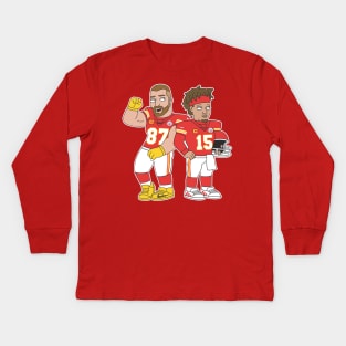 Mahomes & Kelce Football Guys Kids Long Sleeve T-Shirt